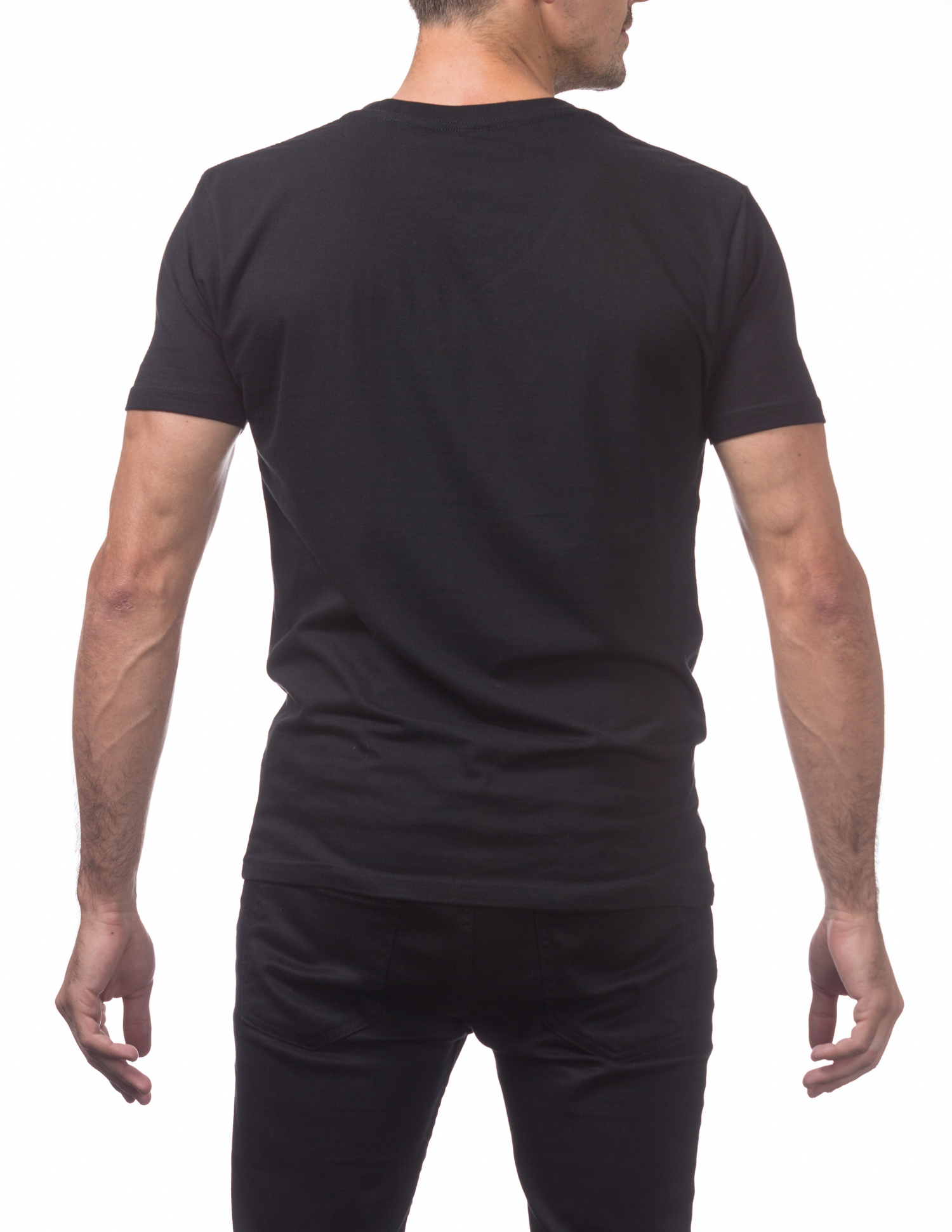109 BLACK Lightweight Short Sleeve V-Neck T-Shirt