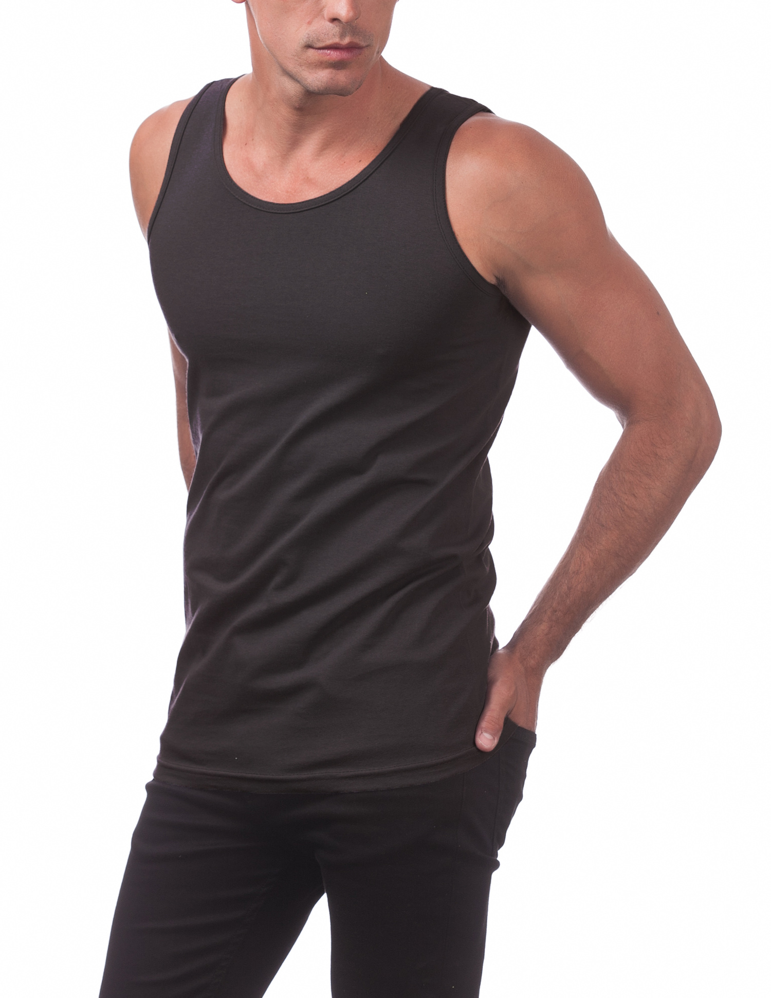 132 BLACK Comfort Cotton Tank Top