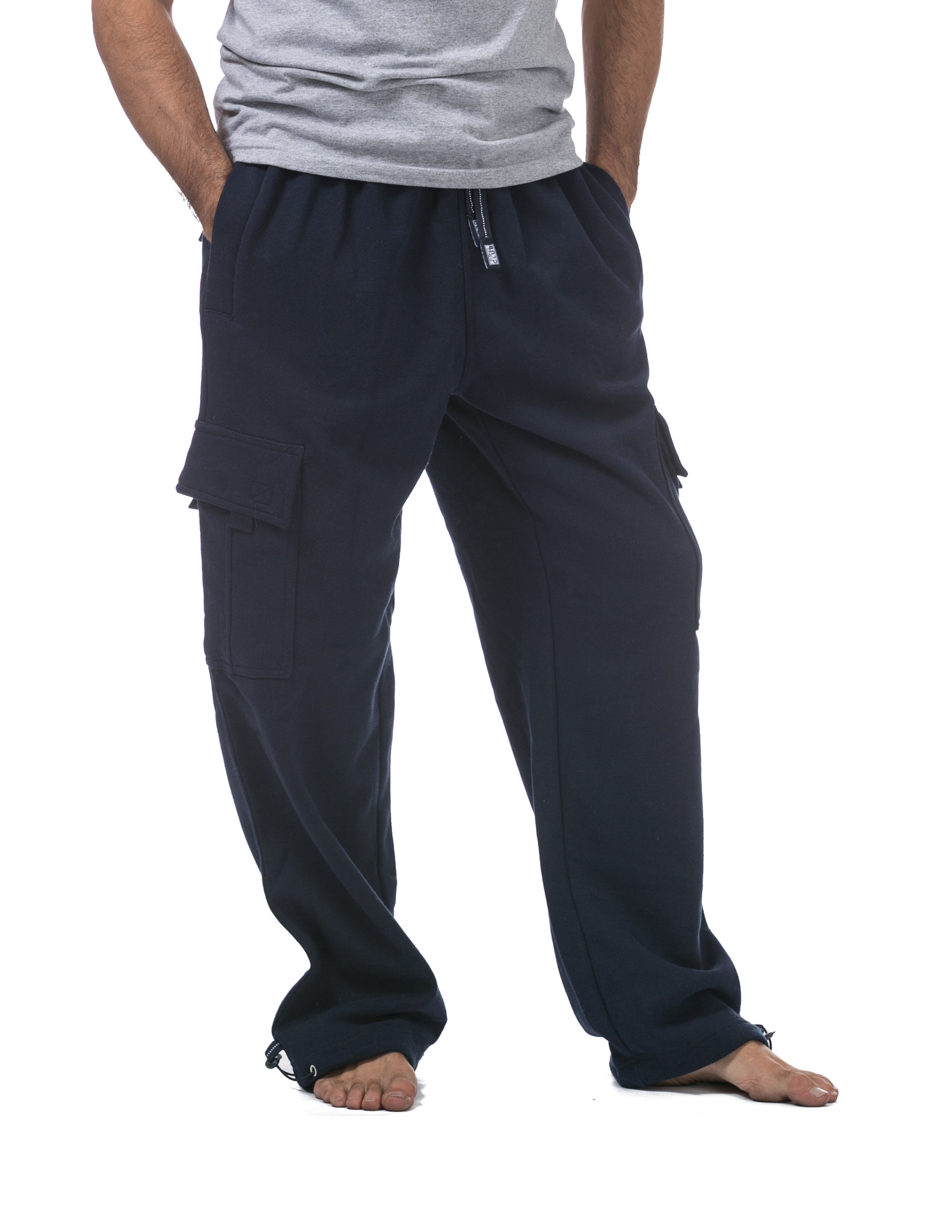 162 NAVY Heavyweight Fleece Cargo Pants - Bottoms